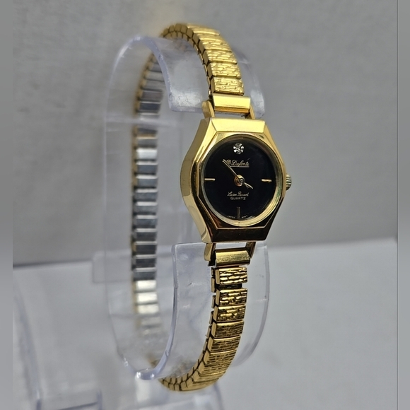 Womens Dufonte By Lucien Piccard Watch Gold Tone Diamond Stainless New Battery - Picture 3 of 10